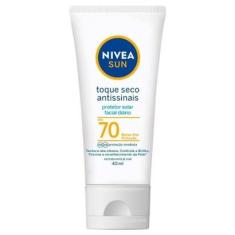 Protetor Solar Facial Antissinais Nivea Sun Toque Seco FPS70 40ml-Unissex
