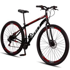 Bicicleta Aro 29 Aço Carbono KGT Shift Freios A Disco 21 Marchas, Pret