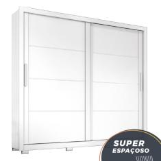 Guarda Roupas Casal 2 Portas de Correr 4 Gavetas Premier Zanzini Branco