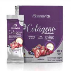 Colágeno Hidrolisado Verisol 30 Sticks Sanavita Red Berries