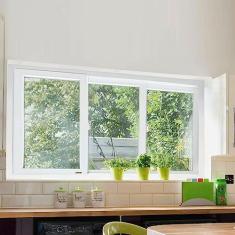 Janela de Pvc 120x150cm 3 Folhas com Vidro Liso Itec Brimak Branco