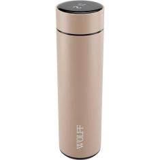 Garrafa Térmica Nude de Aço Inox C/ Termômetro em Led 500ml 29117  - Wolff