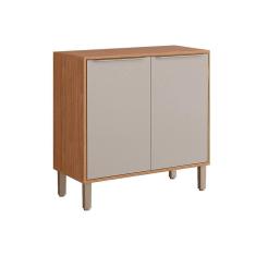 Balcão de Cozinha Modulado Divina c/2 Portas e Tampo 80 cm Freijo/Off White - MGM