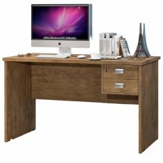 Escrivaninha J&A Móveis Thor 02 gavetas  com chave 1.20 m – Jequitibá