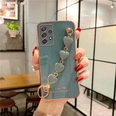 Para samsung a13 caso amor coração pulseira caso de telefone para samsung galaxy a32 a23 a33 a53 a73 a52 a72 a71 a51 a31 a11 a50 a20 capa, cinza, para a21s