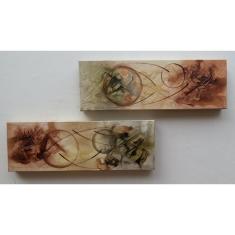 Quadro abstrato decorativo 20x60cm