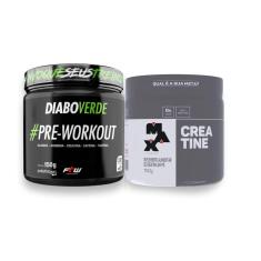 PRÉ TREINO DIABO VERDE 150G FTW + CREATINA 100G MAX TITANIUM-Unissex