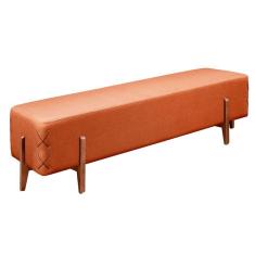 Recamier Eros Luxo Base Em Madeira Maciça Castellar Móbile Terracota