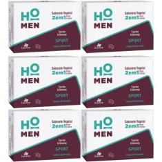 6UN Sabonete Ho Men Corpo E Barba Sport Men 90g Davene