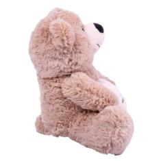 Urso Fofuxo  Com Coração 30 CM - Pelúcia - Antialérgico - PRÍNCIPE BAB