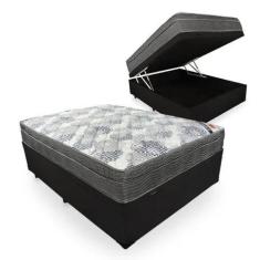 Cama Box C/ Baú Casal + Colchão Ortobom Isosuperpocket 138x188x25, Pre