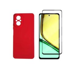 Capa Capinha Aveludada Compatível Para Realme C67 4g + Película De Vid