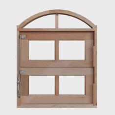 Vitrô Basculante de Madeira Mista em Arco 60 x 60 Natural