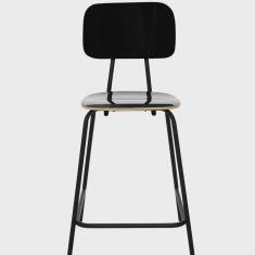 Banqueta Bistro Alta Linha Industrial Preto