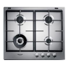 Cooktop 4 Bocas Brastemp Gourmand Inox com Duplachama e Trempe com Fer