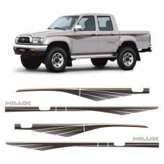 Faixa Hilux Toyota 1992 Até 2004 Adesivo Lateral Grafite - SPORTINOX