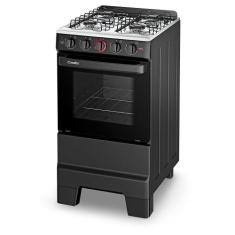 Fogão a Gás Mesa Inox Forno 50L Limpa Fácil e Acendimento Automático E