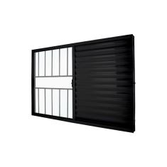 Janela Veneziana Abertura Direita Exclusiva 3 Folhas Grade Vidro Liso 100x120cm Crv Portas E Janelas