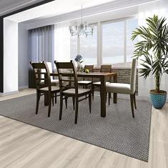 Tapetes São Carlos – Tapete New Boucle Vulcan | Estilo Rústico com Listras Tom sobre Tom | Lavável c/Barras Dobradas p/Sala Moderna | 0,6cm x 2,5m x 3m