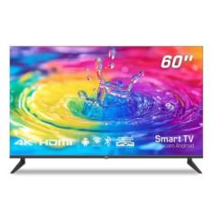 Smart TV HQ 60" 4K tela sem bordas design Slim HQS60NKHM