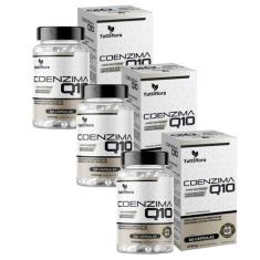 Kit Com 03 - Coenzima Q10 (200mg P/Porção) 60 Cápsulas TuttiFlora