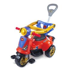 Triciclo Infantil Passeio Pedal Retrô Avespa Spider com Haste