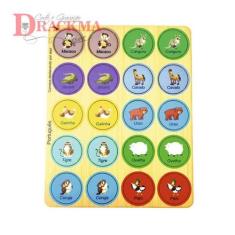 Jogo da Memória Pedagógico de animais para crianças em MDF - Drackma