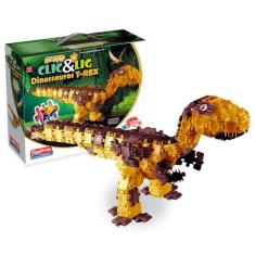 Clic & Lig Dinossauros T-Rex 155 Peças Para Montar Presente Criança Pl