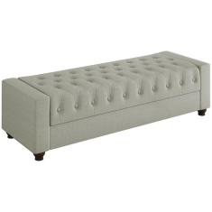 Recamier Calçadeira Bau 140 cm Pes MDF Parri Linho SL 76 Peer