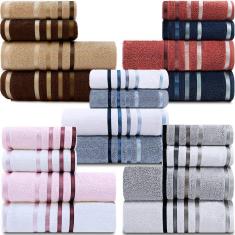 Jogo de Toalhas 4 Peças Banhão Gigante + Rosto Fio Penteado Lumina Karsten - Emcompre