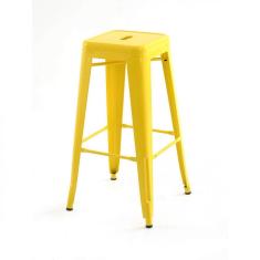 Banqueta Alta em Aço Iron Rivatti Amarelo