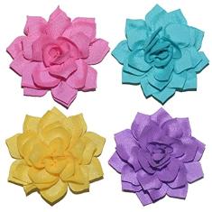 Coleira de cachorro acessório de flores gato gravata borboleta conjunto de acessórios - menina ou menino pet grooming OD 8 cm 4 peças