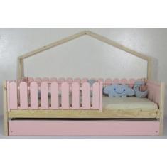 Bicama Montessoriana Solteirão Base Moldura Colorida Madeira Maciça Pi