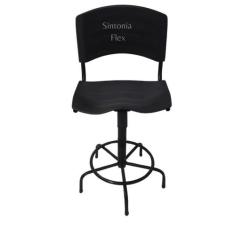 Cadeira Iso Caixas Alta Base Ferro Fixa Balcao Recepçao - Sintonia Fle
