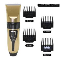 Máquina de Tosa Sem Fio  120 Min de Uso  4 Pentes - Novavida