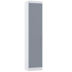 Guarda Roupa Sapateira Modulado 50cm 1 Porta Alpes Luciane Móveis Branco Pf Com Grey Sky Pf