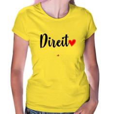 Baby Look Direito por amor - Foca na Moda, Amarelo, P