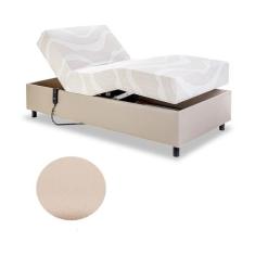 Cama Solteiro Centauro Couríssimo Bege Madeira 97x205x64 - Pilati