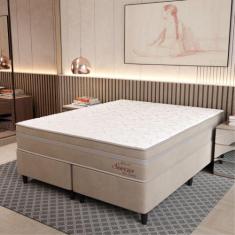Cama Box Queen (158X198) D26 Creme Suecia Pocket Topazio Colchões