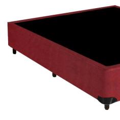 Cama Box Base Super King Suede(1.93X2.03) - Genki Kenko , VERMELHO