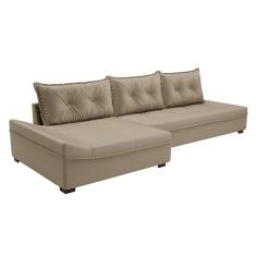 Sofá de Canto Guarapari Veludo Capuccino