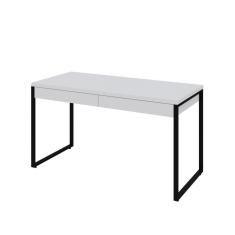 Mesa Kuadra Office 135x60x75cm C-02 Gavetas Branco Chess - Branco Chess -