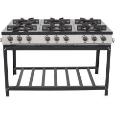 Fogão Industrial Venâncio a Gás Bravo 6 Bocas Padrão BR6B