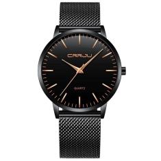 Relógio Masculino Casual Ultra Fino De Luxo Preto E Dourado-Unissex