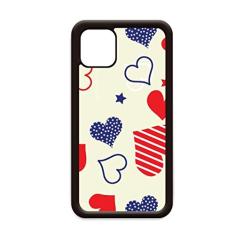Capa vermelha azul em forma de coração Pentagrama América para iPhone 11 Pro Max para Apple Mobile Case Shell