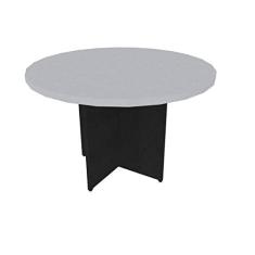 Mesa de Jantar Redonda Anne Bramov Móveis Preto/cinza Cristal