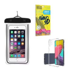 Capinha Samsung M53 + Capa A Prova Dágua + Película Nano 9D