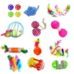 Kit Brinquedos Para Gatos 12 Itens