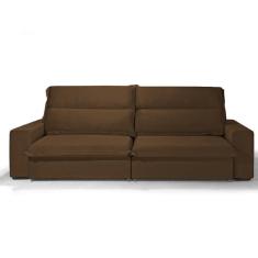 Sofá 4 Lugares Retrátil e Reclinável México Veludo 252cm Redenobre