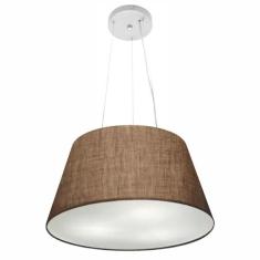 Lustre Pendente Cone Md-4001 C pula Em Tecido 21/40x30cm Caf